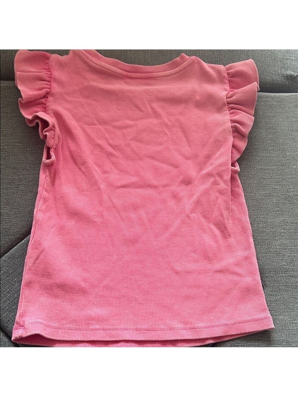 Zara TRF Pink Washed Effect Ruffled Top Medium - Picture 4 of 6